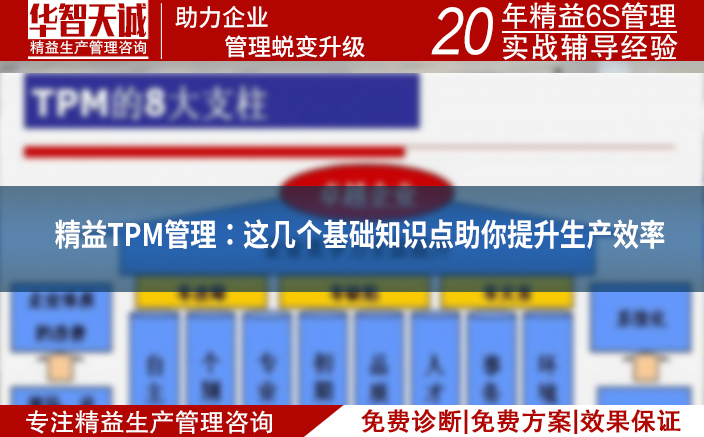 精益TPM管理：这几个基础知识点助你提升生产效率